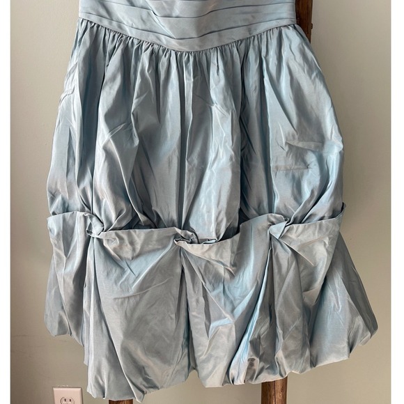 Monique Lhuillier  Strapless Party Dress Ruched Bodice Bubble Hem Cocktail Dress - Picture 4 of 9